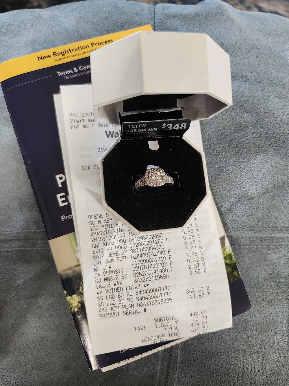 Halo Cluster Diamond Engagement Ring in White Metal